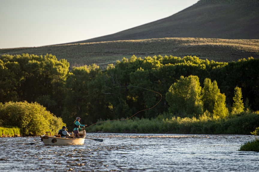 Fly fishing on the Taylor River in Colorado.